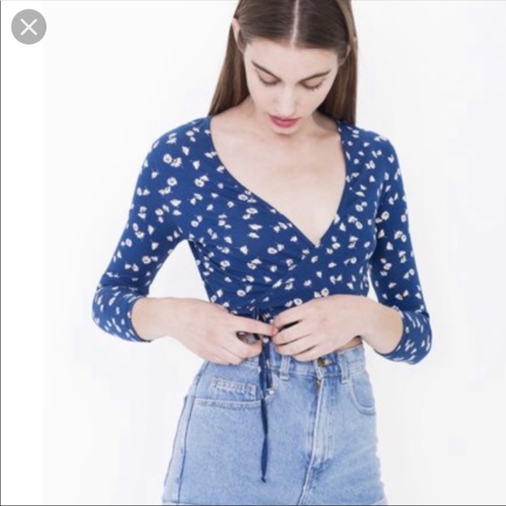 RARE AMERICAN APPAREL WRAP TOP